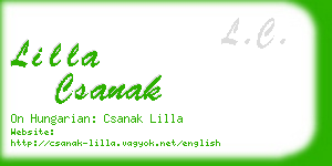 lilla csanak business card
